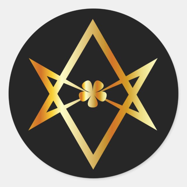 Symbol eines Hexagramms Runder Aufkleber (Vorderseite)