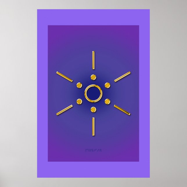 Symbol Elomin / Goldviolett Poster (Vorne)