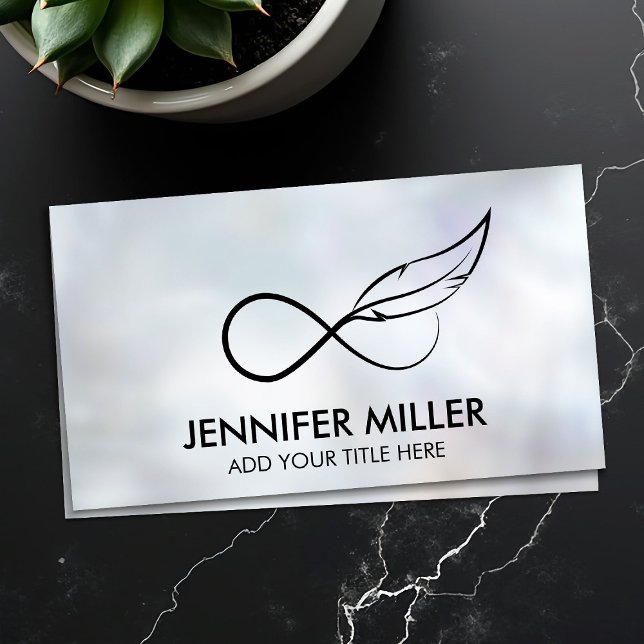 Symbol-Feather - Line Art Business Card Visitenkarte (Von Creator hochgeladen)