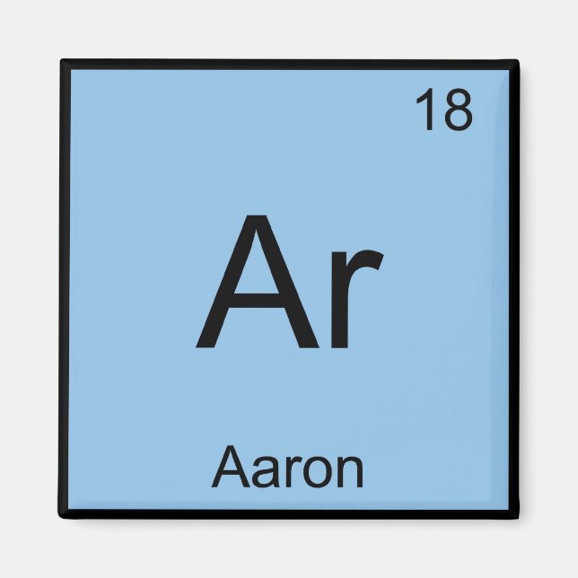 Symbol für Aaron Chemistry Element Periodischer Ta Magnet (Vorne)