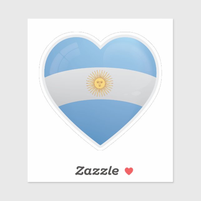 Symbol für Argentinien Liebe Aufkleber (Blatt)