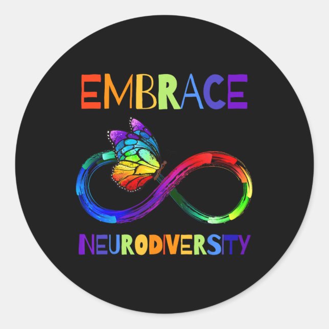 Symbol für Autismus Sensibilität Akzeptanz Shirt U Runder Aufkleber (Vorderseite)