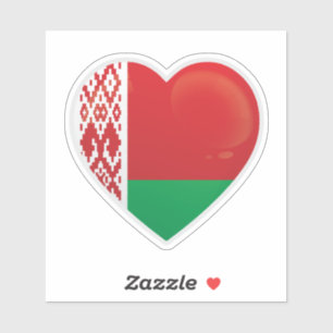 Symbol für belarussische Liebe Aufkleber