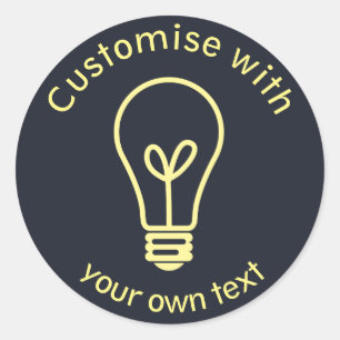 Symbol für benutzerdefinierte Leuchtanzeige Runder Aufkleber