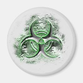 Symbol für Biogefährdung, das den Quicksilbernen M Magnet