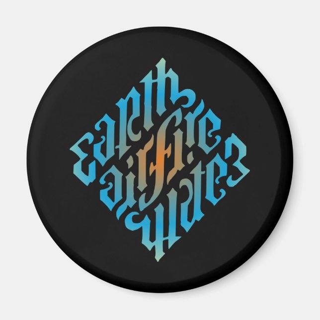 Symbol für blaue Leuchtelemente Magnet (Vorne)