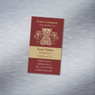 Symbol für Blumenkorsettekerbe Magnetische Visitenkarte