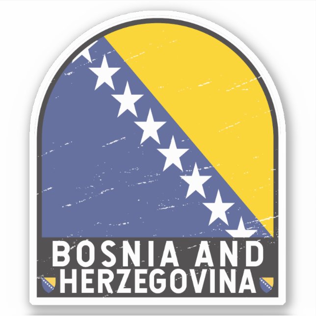 Symbol für Bosnien und Herzegowina Aufkleber (Vorderseite)
