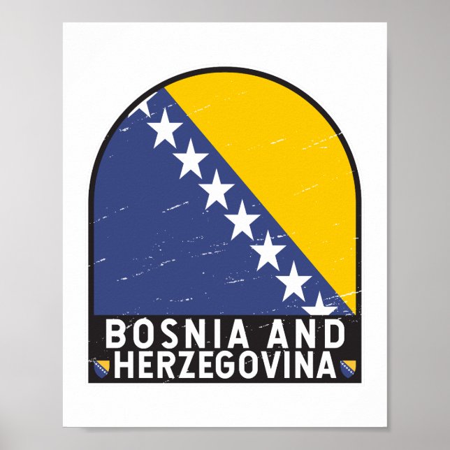 Symbol für Bosnien und Herzegowina Poster (Vorne)