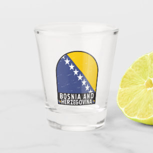 Symbol für Bosnien und Herzegowina Schnapsglas