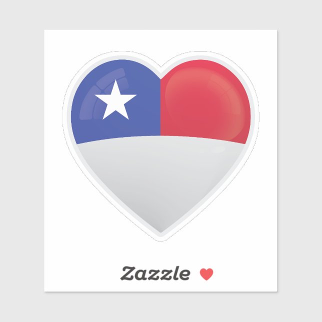 Symbol für Chile-Liebe Aufkleber (Blatt)