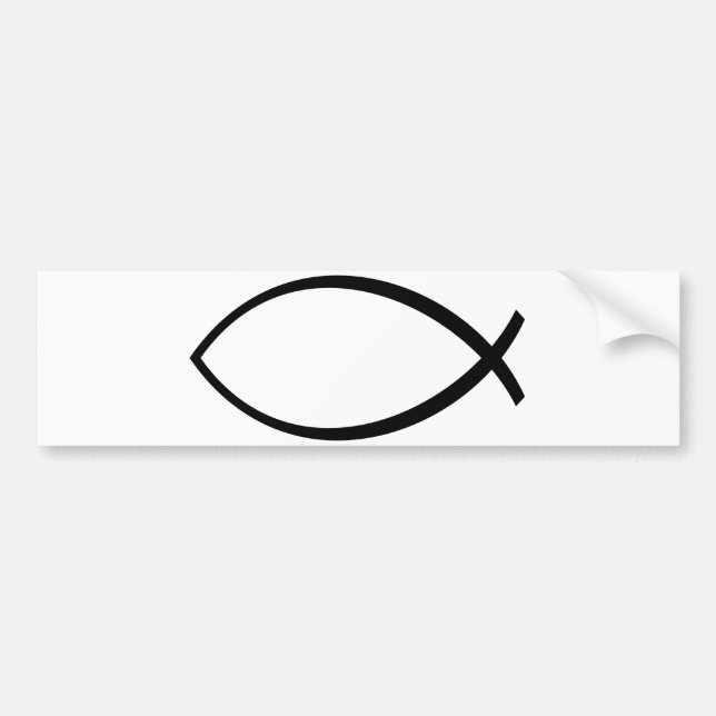 Symbol für christliche Fische (Ichthys) Autoaufkleber (Vorne)
