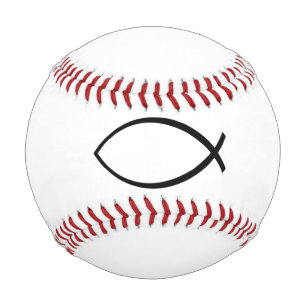 Symbol für christliche Fische (Ichthys) Baseball
