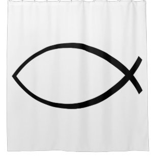 Symbol für christliche Fische (Ichthys) Duschvorhang