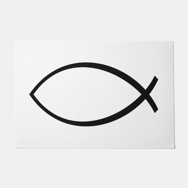 Symbol für christliche Fische (Ichthys) Fußmatte (Vorderseite)