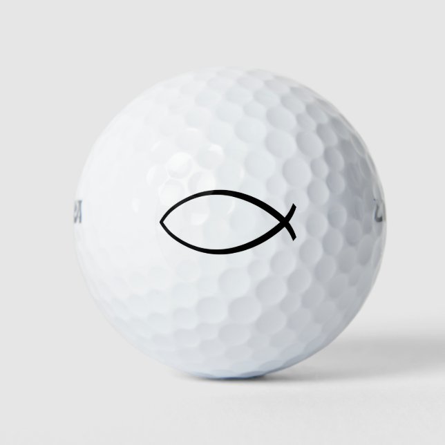 Symbol für christliche Fische (Ichthys) Golfball (Vorderseite)