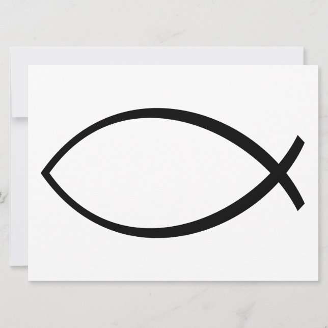 Symbol für christliche Fische (Ichthys) Karte (Vorderseite)