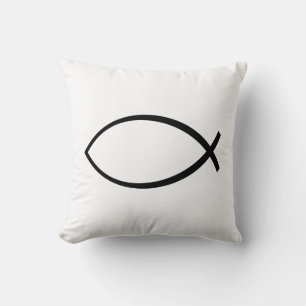 Symbol für christliche Fische (Ichthys) Kissen