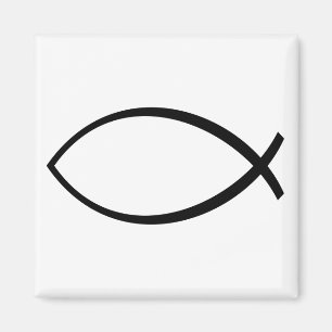Symbol für christliche Fische (Ichthys) Magnet