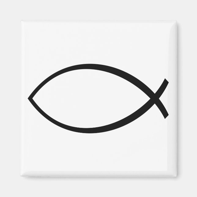 Symbol für christliche Fische (Ichthys) Magnet (Vorne)
