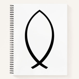 Symbol für christliche Fische (Ichthys) Notizbuch
