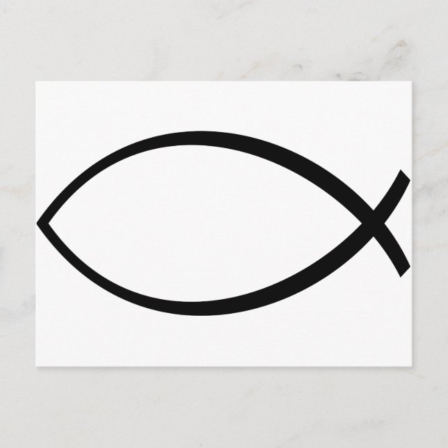 Symbol für christliche Fische (Ichthys) Postkarte (Vorderseite)