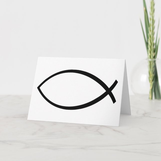 Symbol für Christlichen Fisch (Ichthys) Karte (Vorderseite)