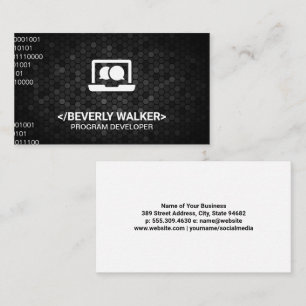 Symbol für Computer und Chat Visitenkarte