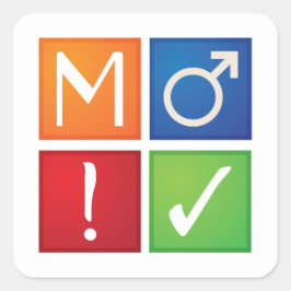 Symbol für das Ao3-Abzeichen Quadratischer Aufkleber