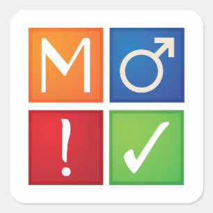 Symbol für das Ao3-Abzeichen Quadratischer Aufkleber