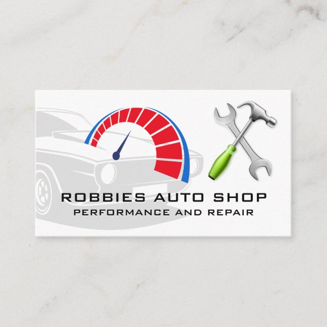 Symbol für das Auto Visitenkarte (Vorderseite)