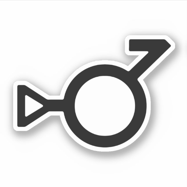 Symbol für das dritte Geschlecht Aufkleber (Vorderseite)
