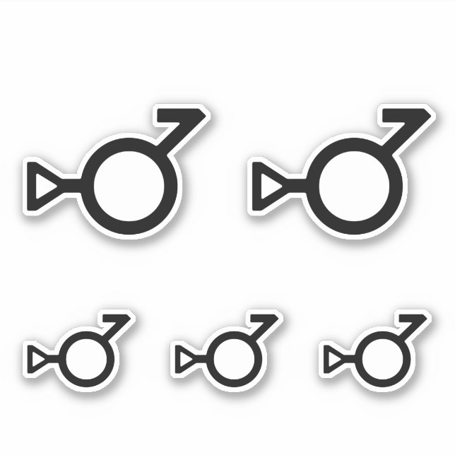 Symbol für das dritte Geschlecht Aufkleber (Vorderseite)