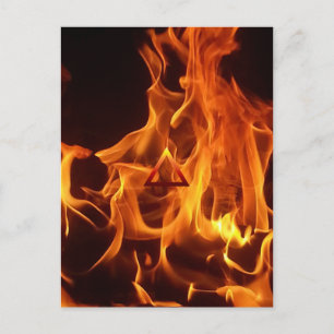 Symbol für das Element-Feuer Postkarte
