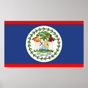 Symbol für das Flaggenland von Belize Poster