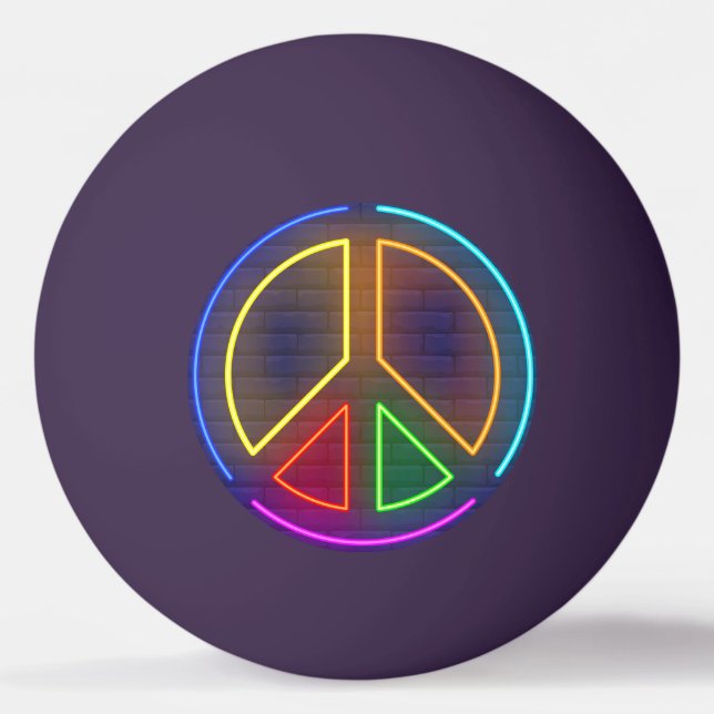 Symbol für das mehrfarbige Neonfriedzeichen Tischtennisball (Vorderseite)