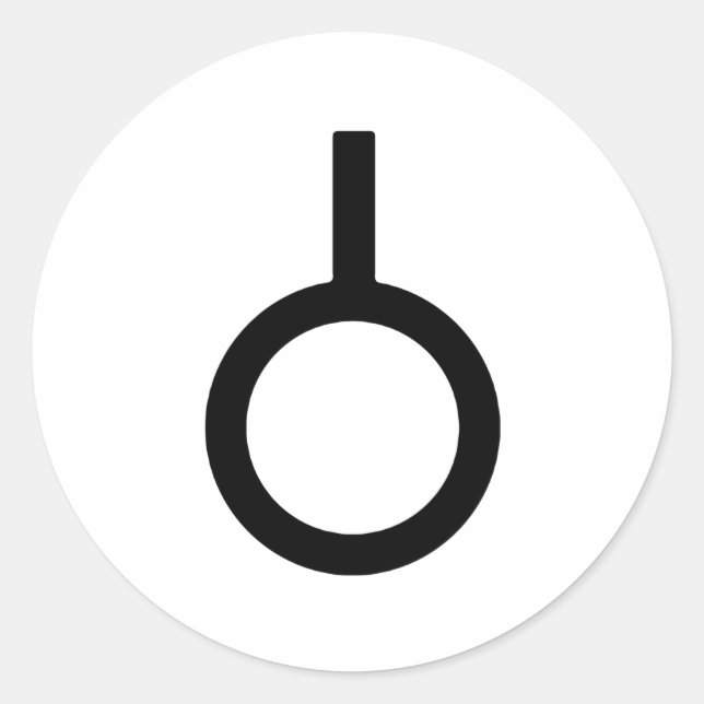 Symbol für das Neutroisgeschlecht Runder Aufkleber (Vorderseite)