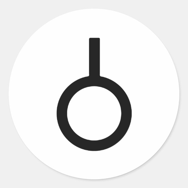 Symbol für das Neutroisgeschlecht Runder Aufkleber (Vorderseite)