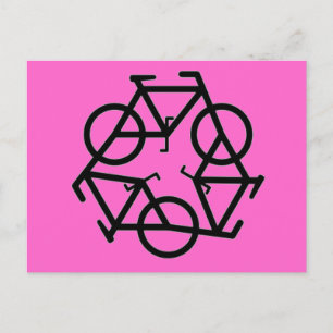 Symbol für das recycle des Fahrradlogos Postkarte