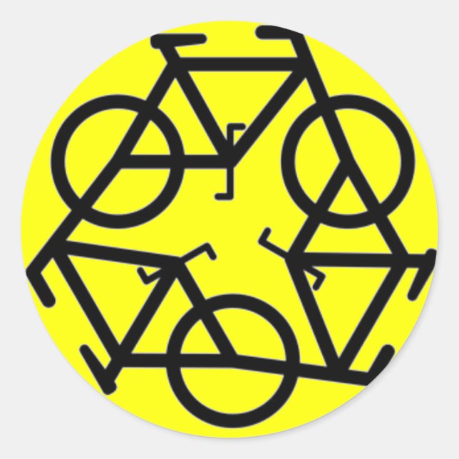 Symbol für das recycle des Fahrradlogos Runder Aufkleber (Vorderseite)