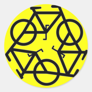 Symbol für das recycle des Fahrradlogos Runder Aufkleber