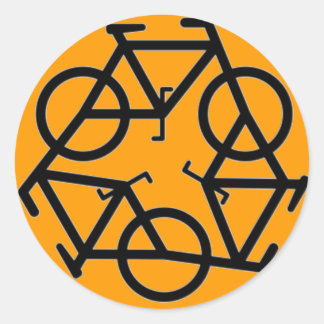 Symbol für das recycle des Fahrradlogos Runder Aufkleber