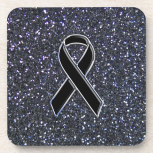 Symbol für das Schwarze Band-Bewusstsein Getränkeuntersetzer