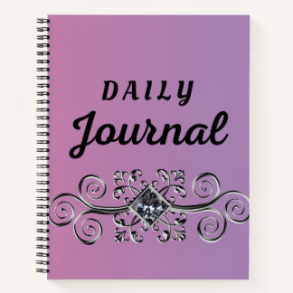 Symbol für das tägliche Journal Violet Cover Squar Notizbuch