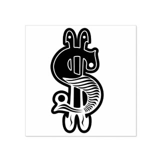 Symbol für dekoratives Geld Gummistempel