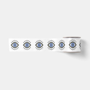 Symbol für den Augenschutz des Bösen, blaues Aug Satinband