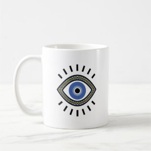 Symbol für den Augenschutz des Bösen, blaues Auge  Kaffeetasse