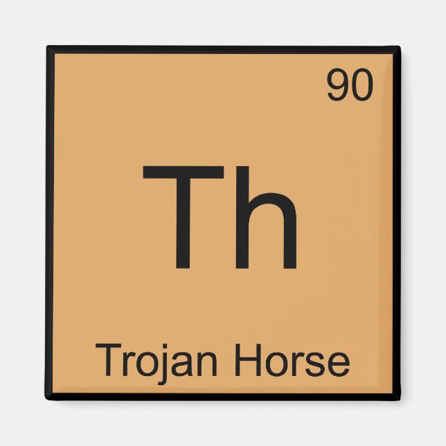Symbol für den T - Shirt "Trojanisches Pferdechemi Magnet (Vorne)