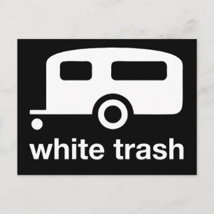 Symbol für den weißen Müllwagen - Anhängerpark Postkarte