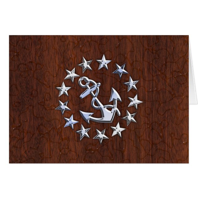 Symbol für die Ankerstars der nautischen Yacht (Vorderseite (Horizontal))